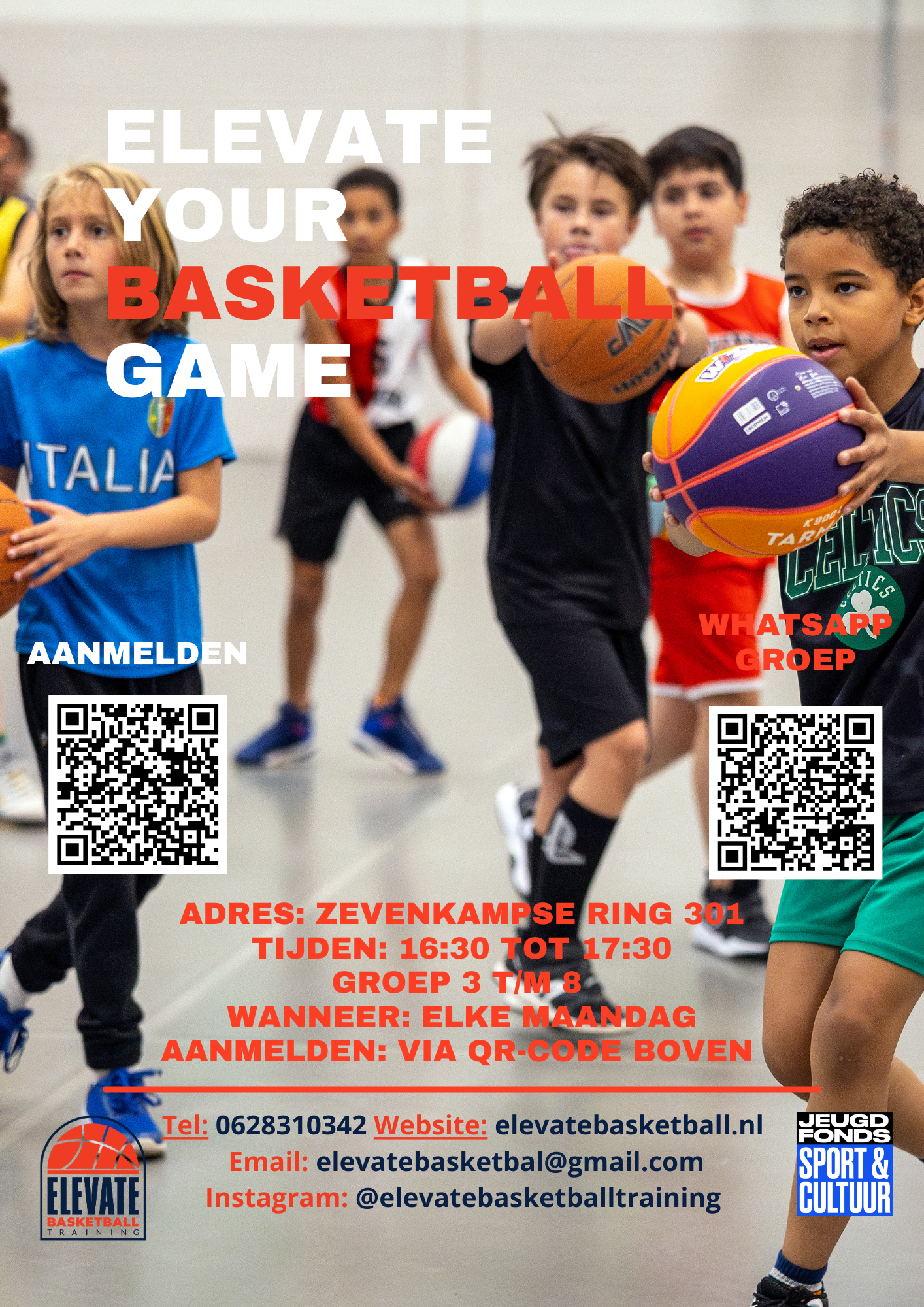 Kinderen spelen basketbal Rotterdam sport basisschool<br />
sportief